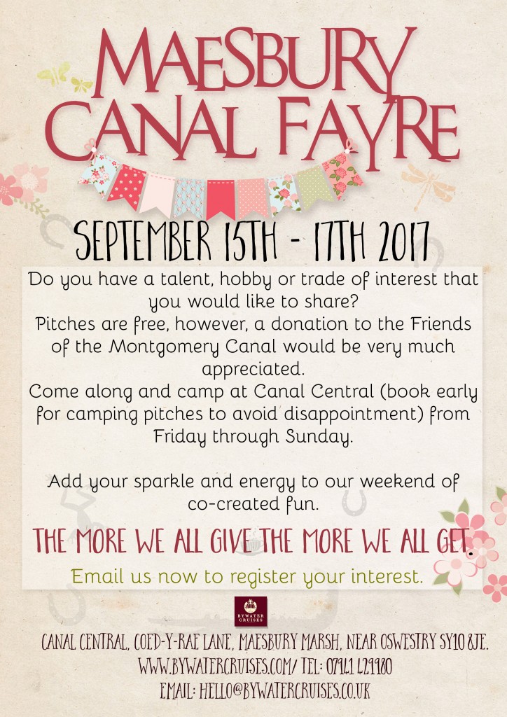 Canal Fest Poster 2017 register interest