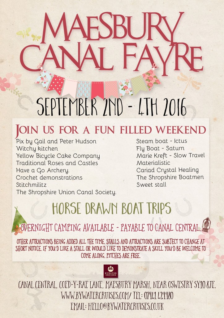 Maesbury Canal Fayre 2016 2